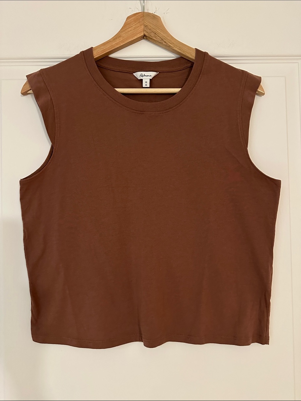 Reitmans Brown Sleeveless Crewneck Tank Top, Size Medium